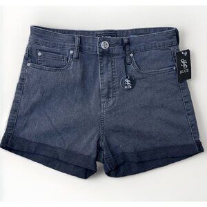 StS Blue Black Denim High Waist Juniors Black Cuffed Jeans size 11